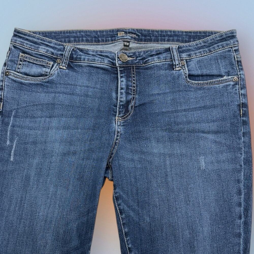 KUT Women’s 16W Distressed Skinny Blue Jeans